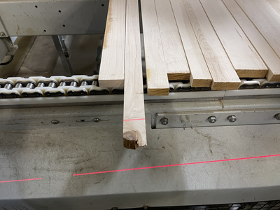 Weinig Optisaw System with Luxscan Combiscan and 3 Opticut 450 Quantum