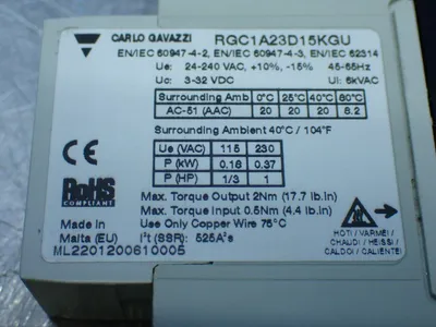 NEW CARLO GAVAZZI RGC1A23D15KGU