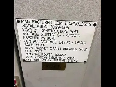 Used 2013 ECM TECHNOLOGIES VACUUM CARBURIZING FURNACE Furnaces | Harbor Machinery Inc. #1283335
