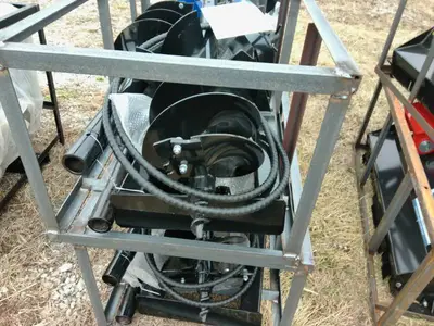 Skid Steer Auger Blue
