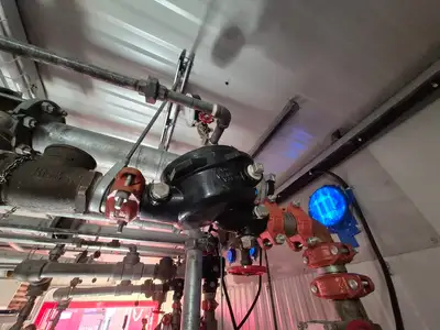 Containerized Foam Fire Suppression System w/ Deluge Valve, Potter Controls & Piping Manifold