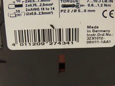 Siemens 3RH1140-1BB40 Auxiliary Contactor Size S00 4NO 600VAC 10A Lot Of 11