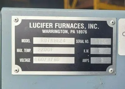 USED 1987 LUCIFER FURNACES RD7-KHE24