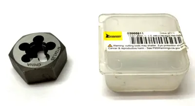03866811 | Interstate  Metric Hexagon Rethreading Die Carbon Steel 12.0 x 1.25mm - New