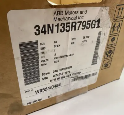 New | in-Stock Baldor Baldor 34N135R795G1 A.C. Motors Michigan US | Maverick Industrial Sales #1391987