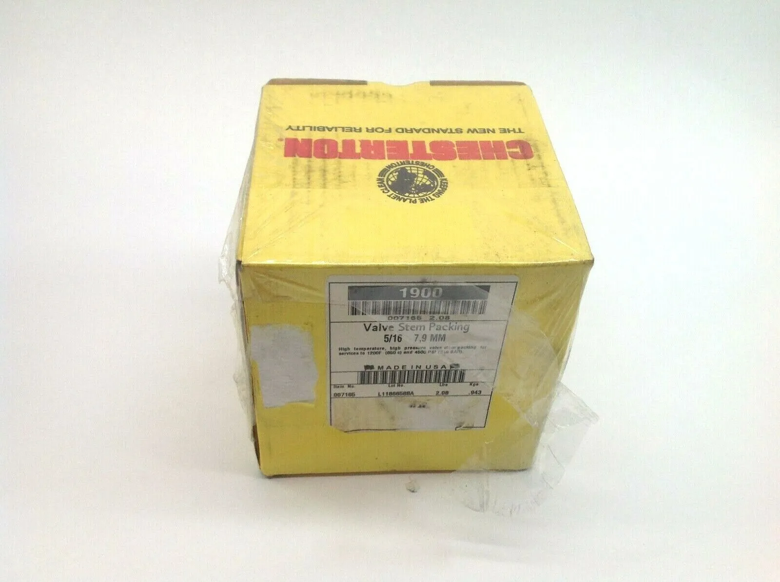 USED CHESTERTON VALVE STEM PACKING 5/16 7,9MM