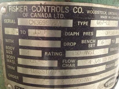 Fisher type ED Sliding-Stem Valve size 4"