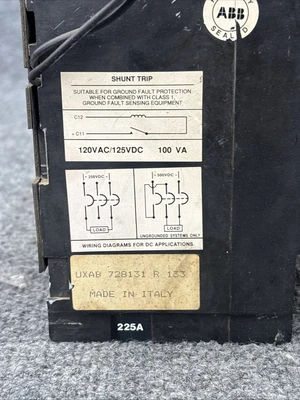 Used ABB UXAB728131R133 Circuit Breaker Parts California US | Davliegogo LLC #1706697