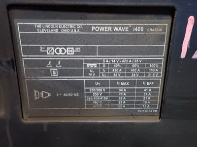 USED LINCOLN ELECTRIC POWER WAVE I400