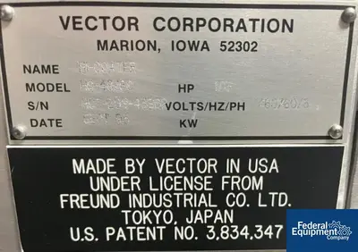 USED Vector 24" Vector HI-COATER, Model HC48/60, S/S