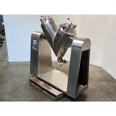 Used Stainless Steel 20 Liter V-Cone Lab Blender Twin Shell Laboratory Mixer