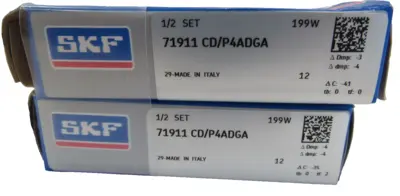 NEW SET SKF 71911 CD/P4ADGA SUPER PRECISION BEARINGS 71911CDP4ADGA