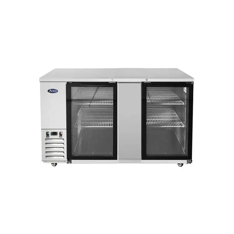 New | in-Stock Atosa New Atosa MBB69GGR 69" Glass Door Back Bar Cooler Stainless Steel Bottle Coolers Illinois US | Falcon Restaurant Supply #1375383