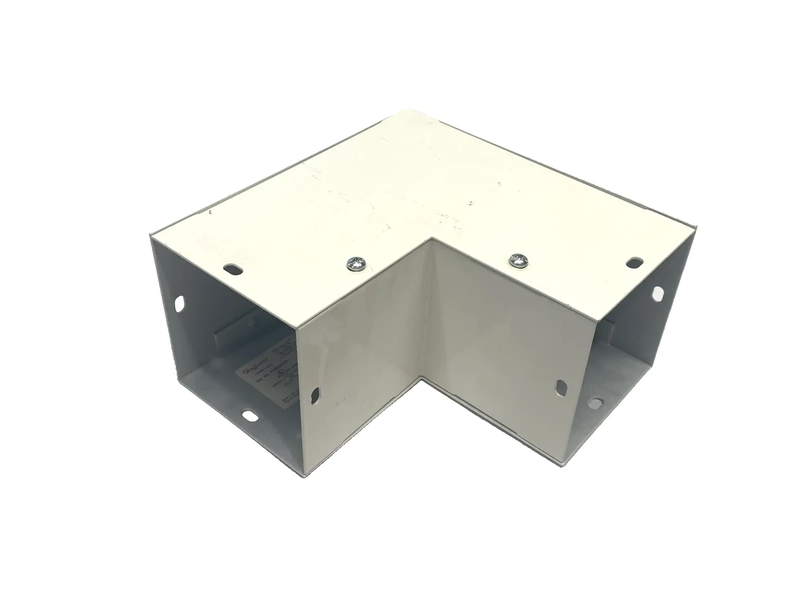 F4490EOUT | Hoffman  Wireway Elbow 90-Degree Outside Opening, Fits 4"x4" White - Used