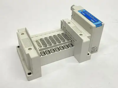 SS5Y3-10SA3N-08BS-N7 | SMC  Pneumatic Valve Manifold 8-Station EX500-S103 - Used