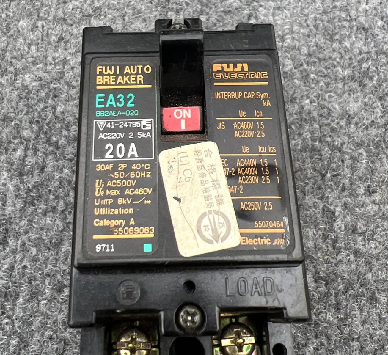 Used Fuji BB2AEA-020 Circuit Breakers California US | Davliegogo LLC #1705987