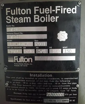 USED 2001 FULTON FB-060-A
