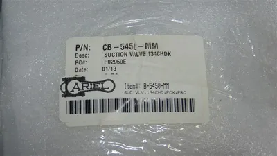 Ariel B-5450-MM Compressor Suction Valve SUC VLV, 134CHD, PCX, PRC New NIB