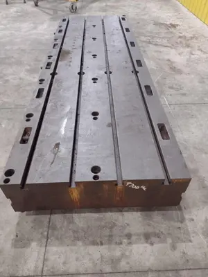 12' X 4' X 14" T-SLOTTED FLOOR PLATE: STOCK  #23499
