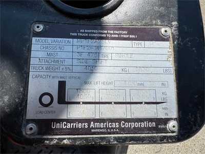 Used NISSAN "MP1F2A25LV" Liquid Propane Forklifts Illinois US | MachineryMax #1337453
