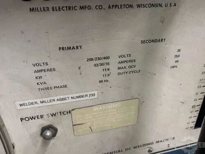USED MILLER CP-250TS
