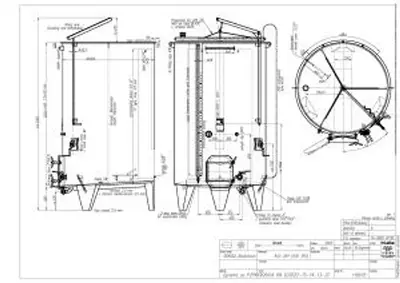 Letina 4900L /1300Gal Jacketed VC Tank