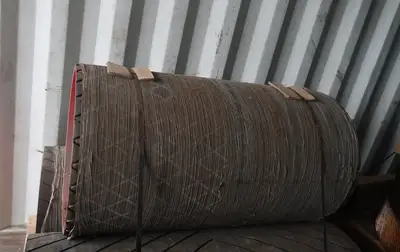 38" x 20.5" Rubber Pulley Lagging, Outside to Outside