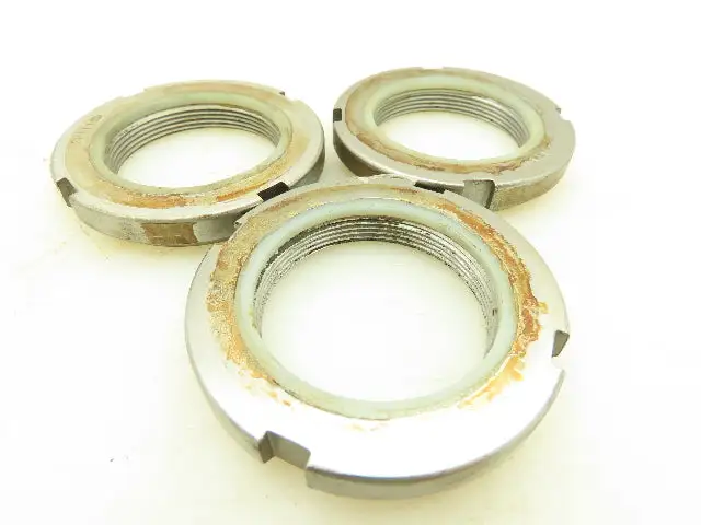 Applied SNI11 0.302" Slot x 2.000"OD 1026 Grade Steel Self Locking Lock Nut 3 pc