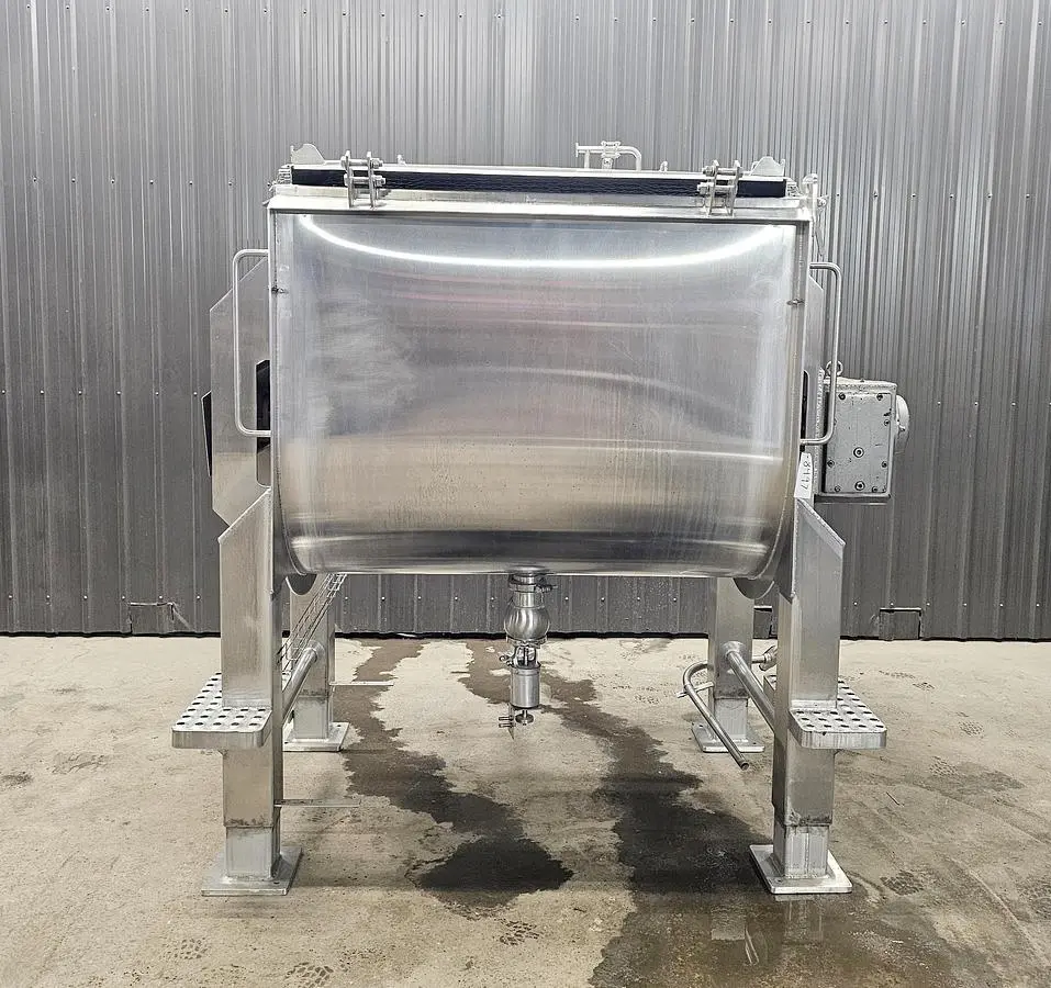 Used Feldmeier Ribbon Blender, 50 Cubic Feet, 304 Stainless Steel