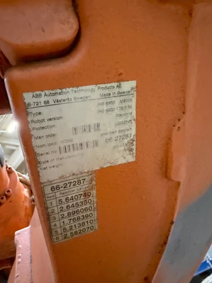USED ABB IRB 6600