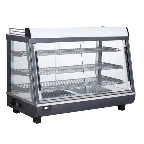 Doughxpress DXP-TSC36 36" Dual Service Countertop Heated Display Case - (3) Shelves, 120v