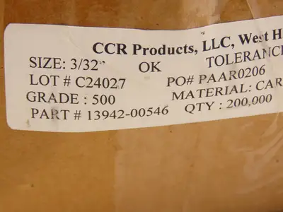 CCR Products 13942-00546 Precision Carbon 1018 Steel Balls 24lbs Grade 500