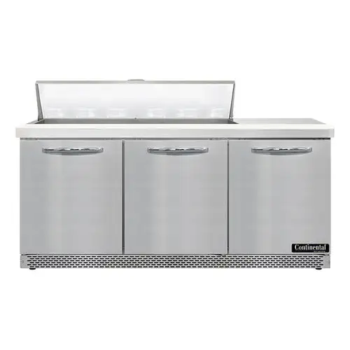 Continental SW72N12-FB 72" Sandwich/salad Prep Table W/ Refrigerated Base, 115v