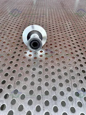 USED LOT OF 2 - STAINLESS STEEL SPRAY BALL W/ 2" TO 1/2" SANITARY FITTING