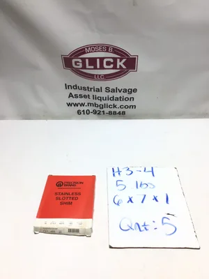 Precision Stainless Slotted Shim Slot Size 1-5/8″ Gauge .003 Size D 5″x5″(LOT 5)