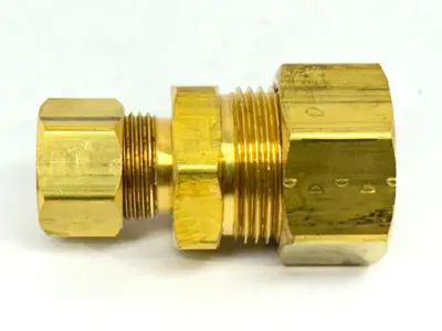 5/8" OD 3/8" OD | 5/8" OD Compression Tube x 3/8" OD Compression Tube Coupling Brass - New Other