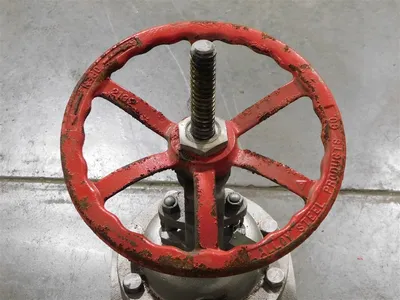 4" Aloyco Stainless Steel Gate Valve Class 150 CF8M Rising Stem Bent Handle Used