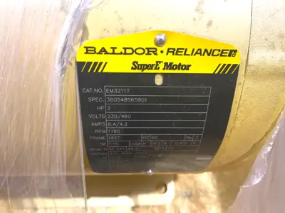 NEW ABB, BALDOR-RELIANCE SUPER-E THREE PH. ELECTRIC MOTOR 3HP 1765RPM 182T FRAME