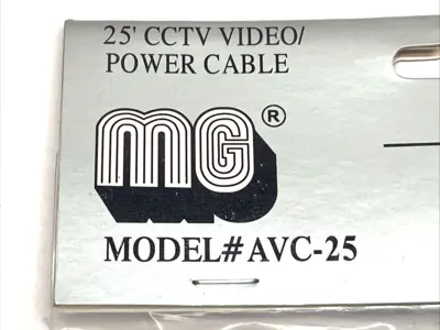 New | in-Stock MG Power & Video Cable Set for CCTV Video 25' Cable & Wire Michigan US | Maverick Industrial Sales #1392952