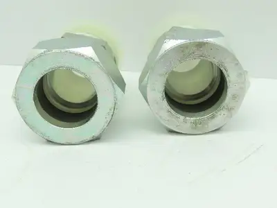 Parker 20FBU Straight Compression Fitting 1-1/4" Flareless x 1-1/4" NPT Lot of2