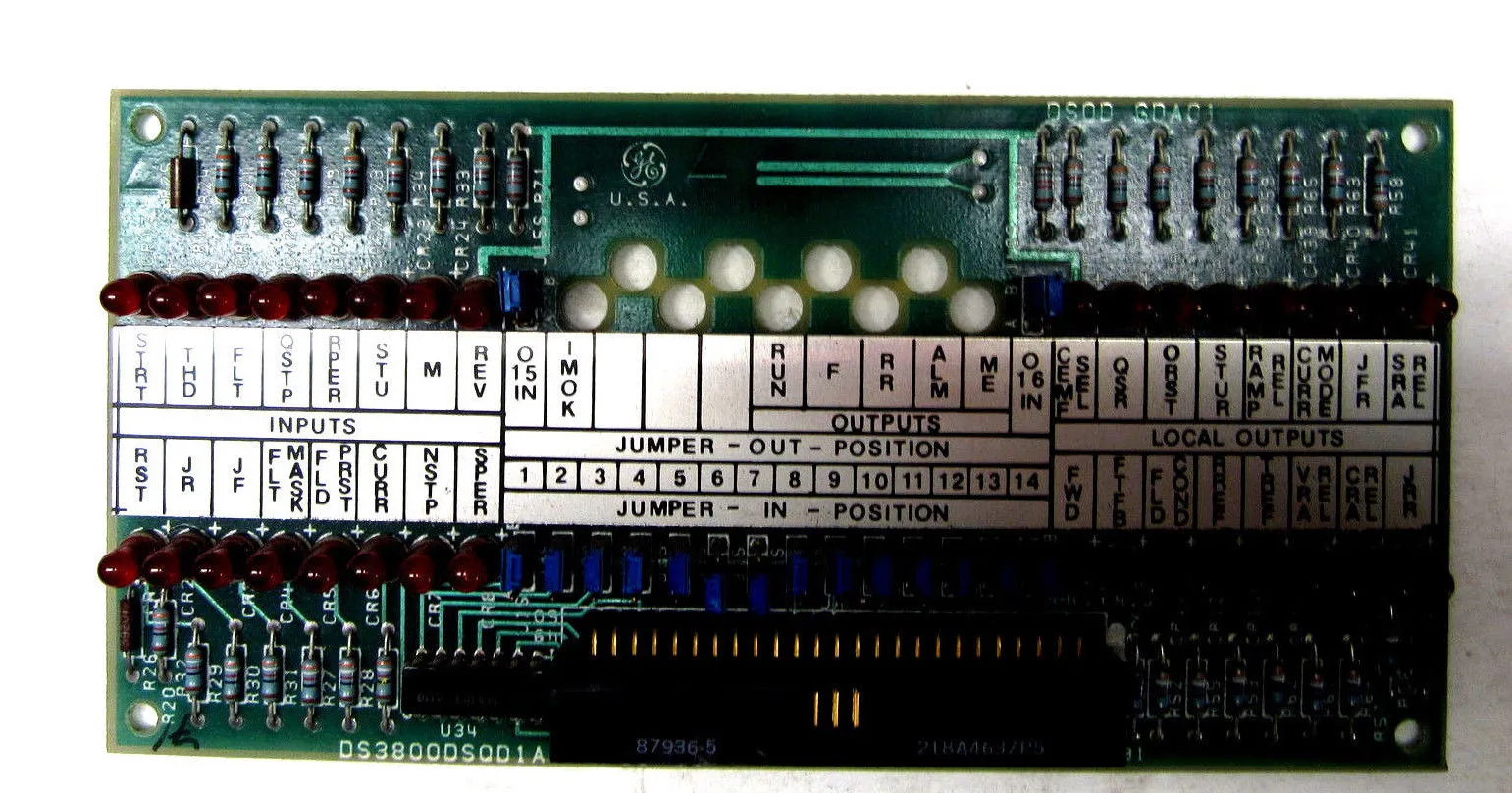 USED GENERAL ELECTRIC DS3800DSQD1A1A SEQUENCER AUXILARY BOARD