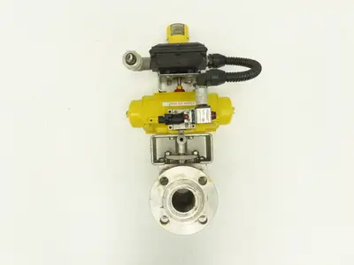 Velan 2"-150 Stainless Flanged Ball Valve w/Hytork 131 Pneumatic Actuator 120V