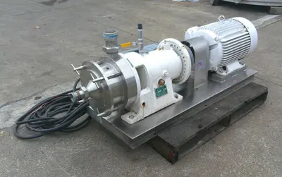 SPC9286  Mill 40 hp Chemicolloid Industries colloid mill model SD40, 316 SS