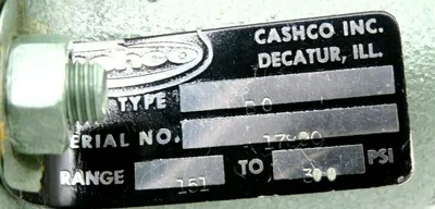 NEW CASHCO TYPE BO REGULATOR RANGE 151 – 300 PSI
