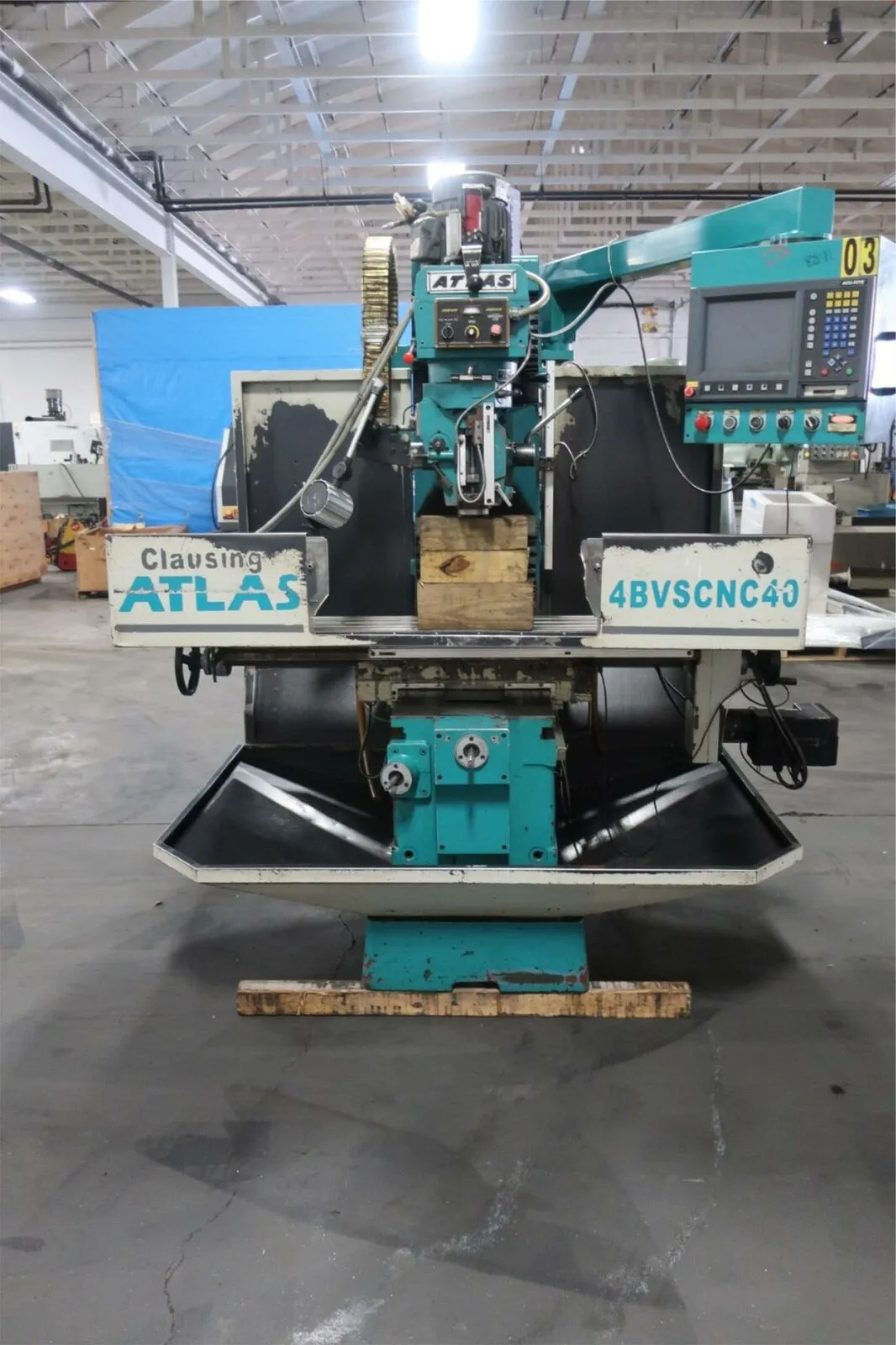 Clausing Atlas 5HP CNC Vertical Mill 3 Axis 4BVSCNC40