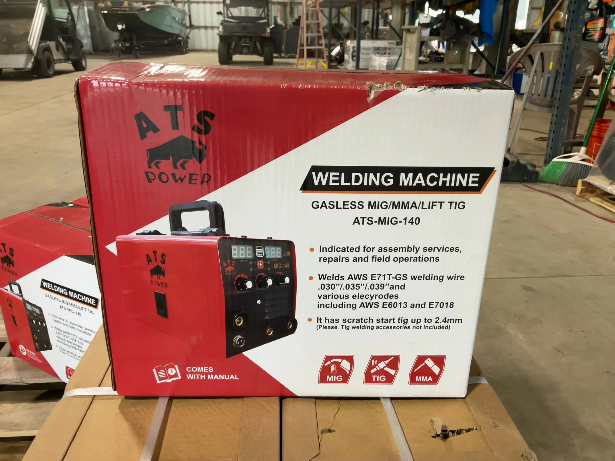 Used ATS POWER ATS-MIG-140 GASLESS MIG/MMA/LIFT TIG WELDER Mig Welders Michigan US | Miedema Asset Management Group #1321324