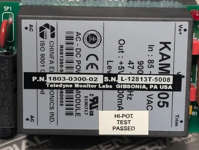 Teledyne Monitor Labs 1803-0300-02 Power Supply Board 5008 Used