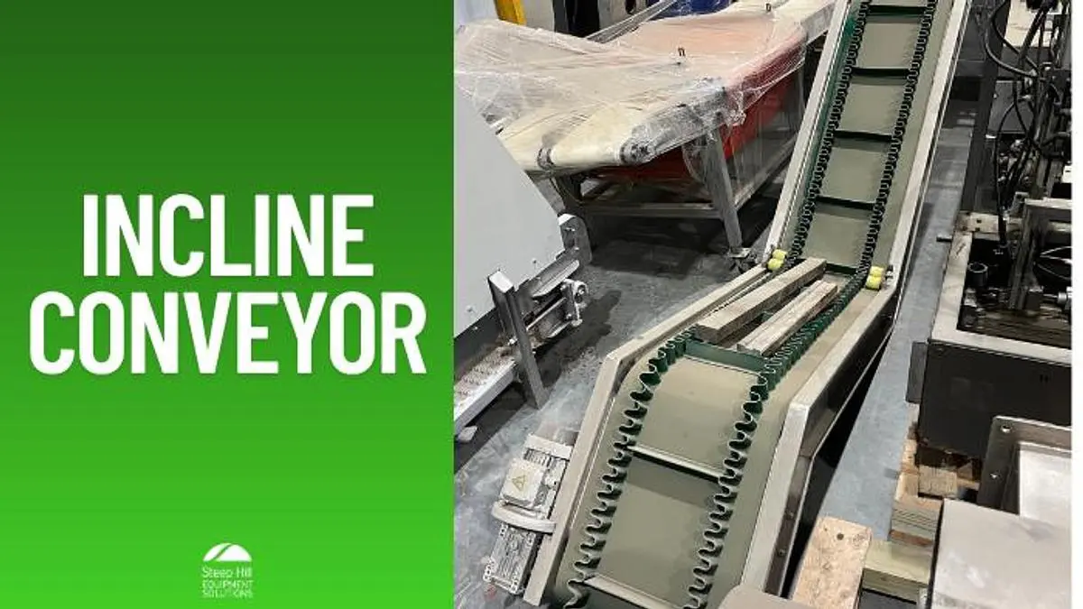 Cleated Flat Belt Incline Conveyor