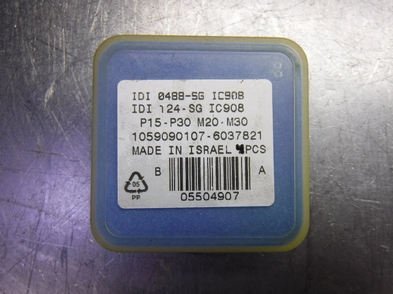 Iscar 0.488" Replaceable Drill Tip QTY4 IDI 0488-SG / IDI 124-SG IC908 (LOC1193C)