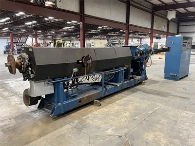 4.5" John Brown/Egan Ram Stuffer Extruder, 32:1 L/D, 250 Hp AC Motor